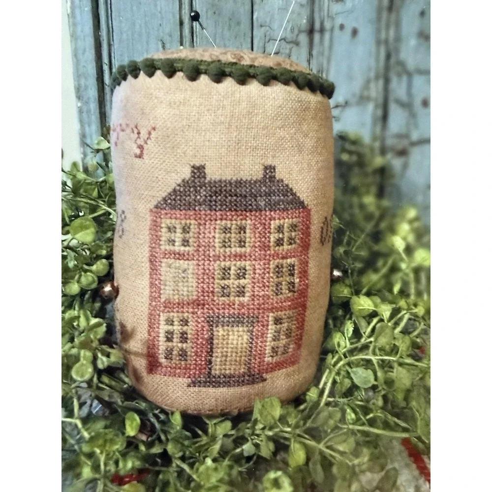 The Pinkeep Home For The Holidays Drum Cross Stitch Pattern ONLY Linda Thraen